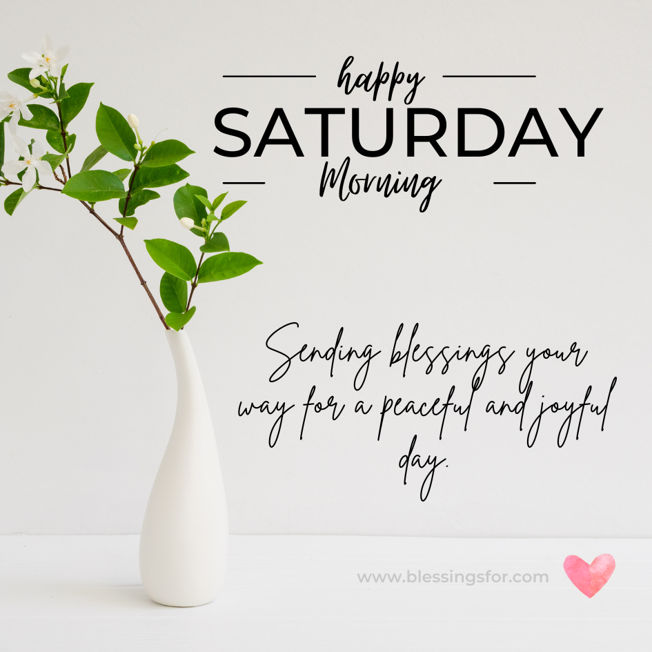 Good Morning Saturday Blessings Images